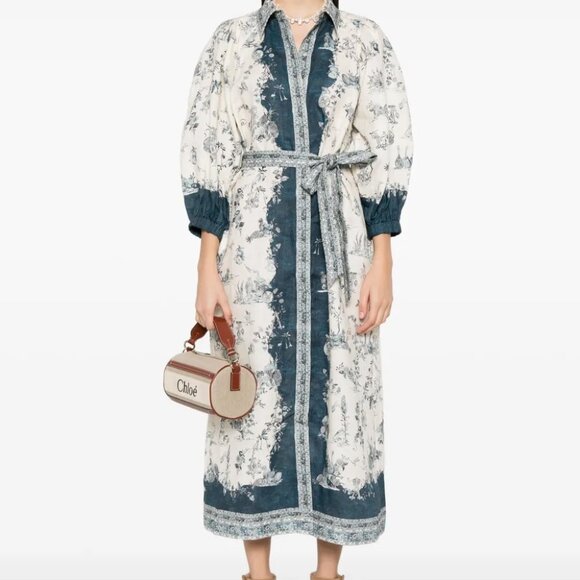 Alemais Casa Long-Sleeve Linen Midi Shirt Dress 6US (AU10 ) NWOT - Picture 8 of 8